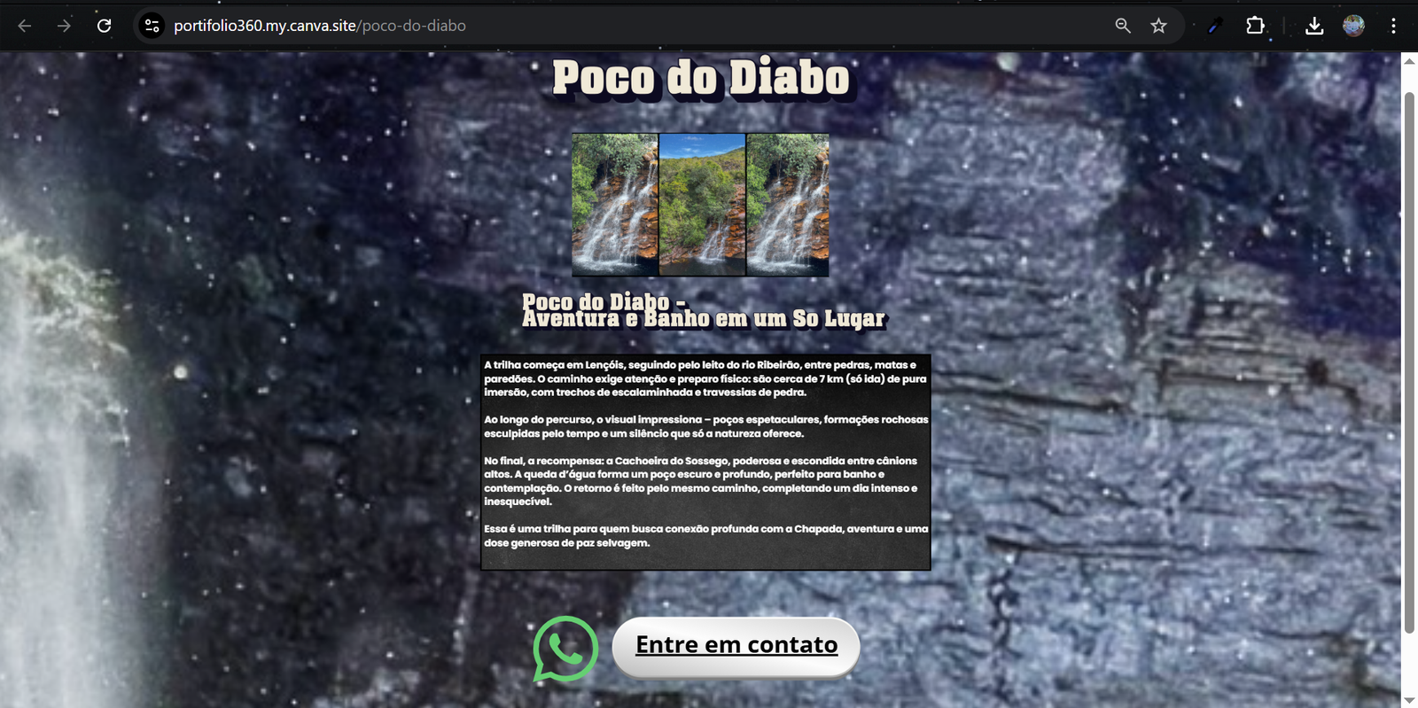 Exemplo de mini site profissional
